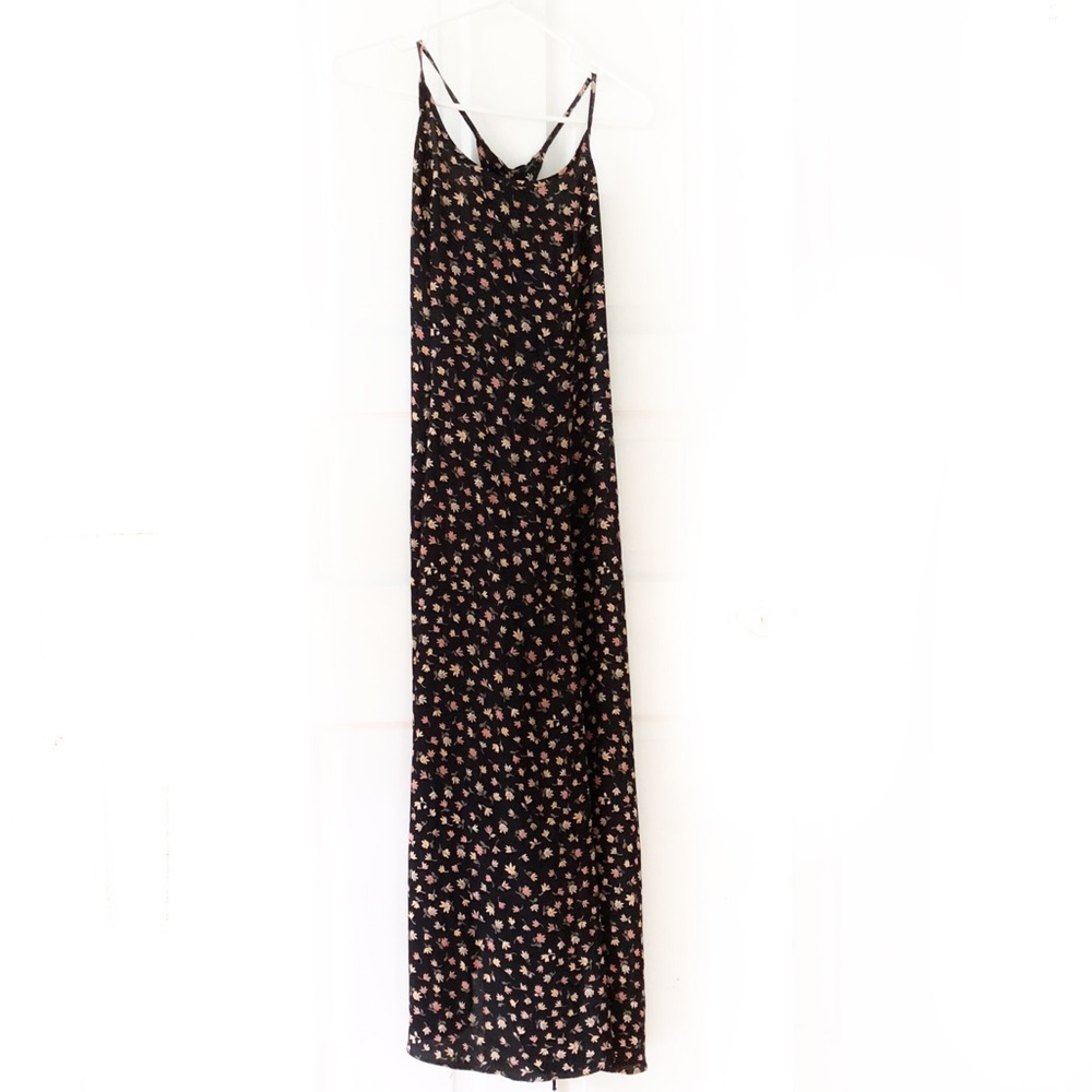 Laundry Lace Up Back Floral Maxi Dress